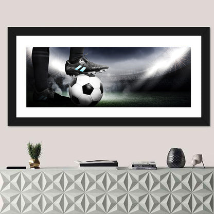 Low Angle Soccer Cleat Close Up Wall Art