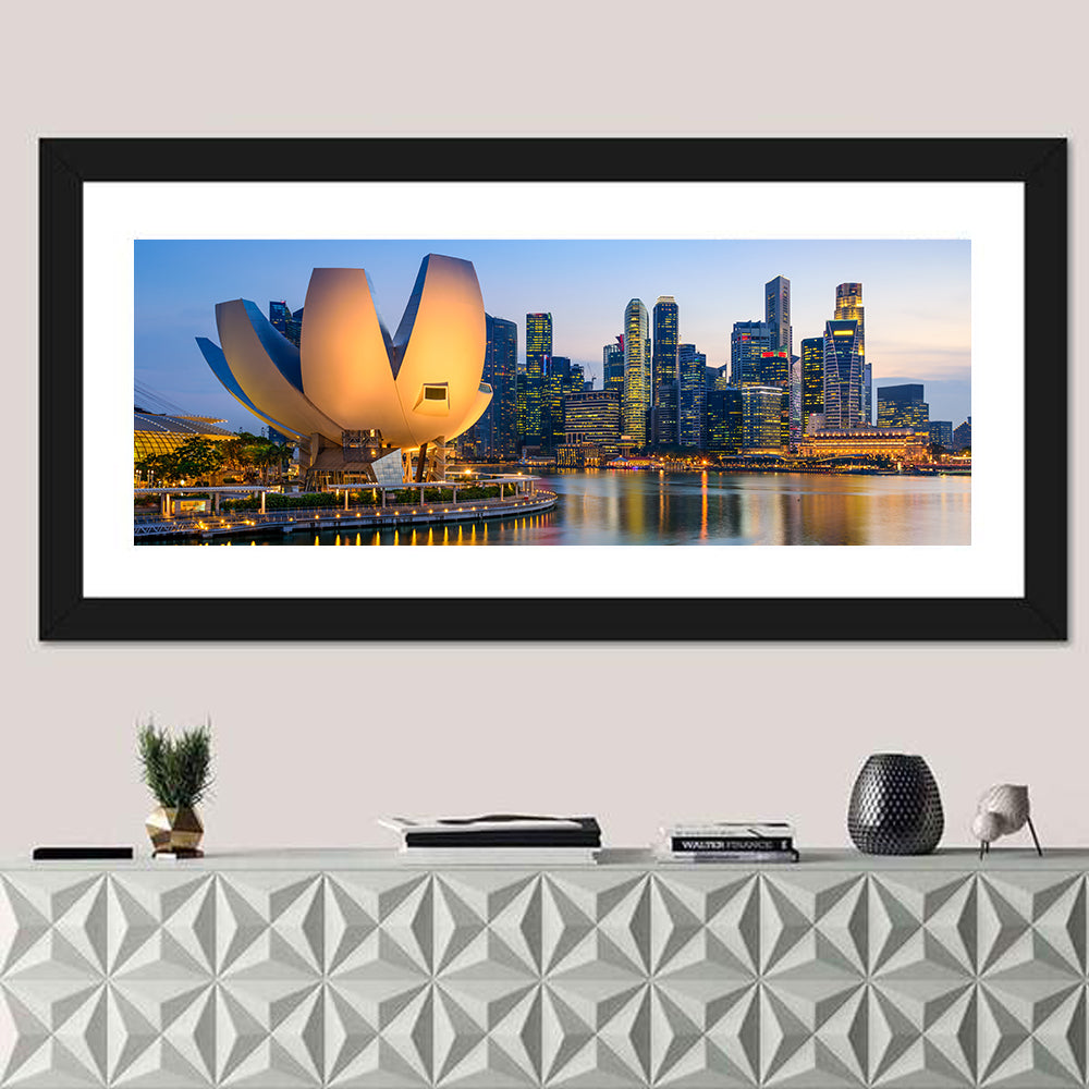 Singapore Marina Skyline at Dusk Wall Art