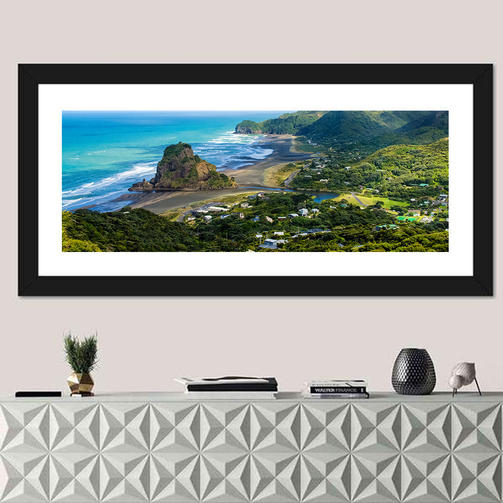 Lion Rock at Piha Beach Wall Art