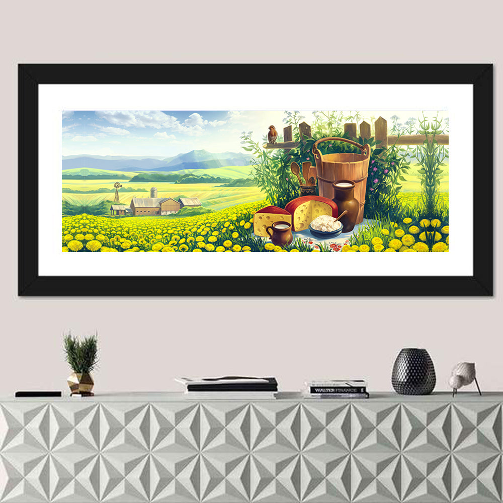 Dandelion Field Landscape Wall Art