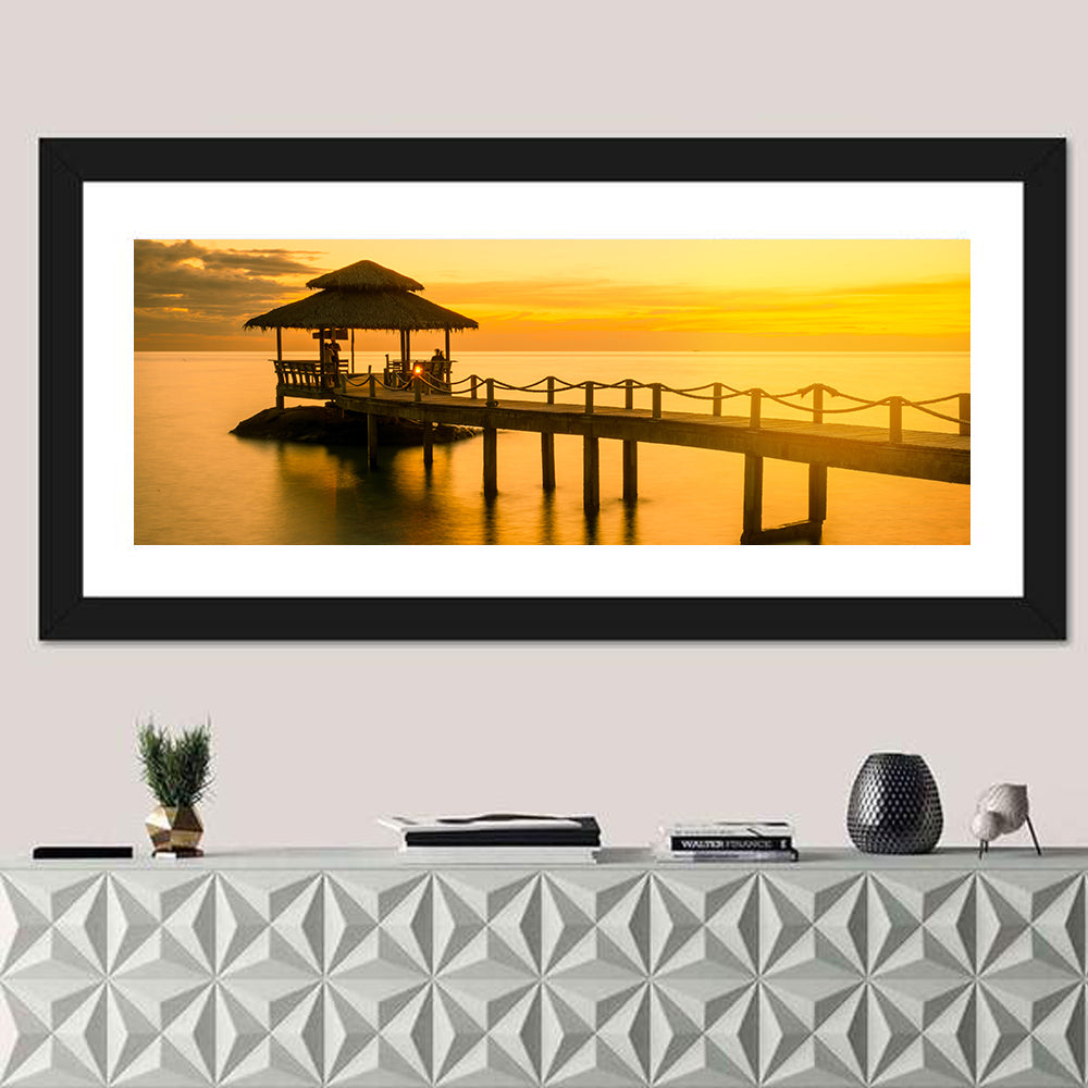 Phuket Wooden Pier at Sunset Wall Art