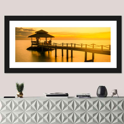 Phuket Wooden Pier at Sunset Wall Art