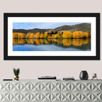 Lake Ruataniwha Autumn Reflection Wall Art