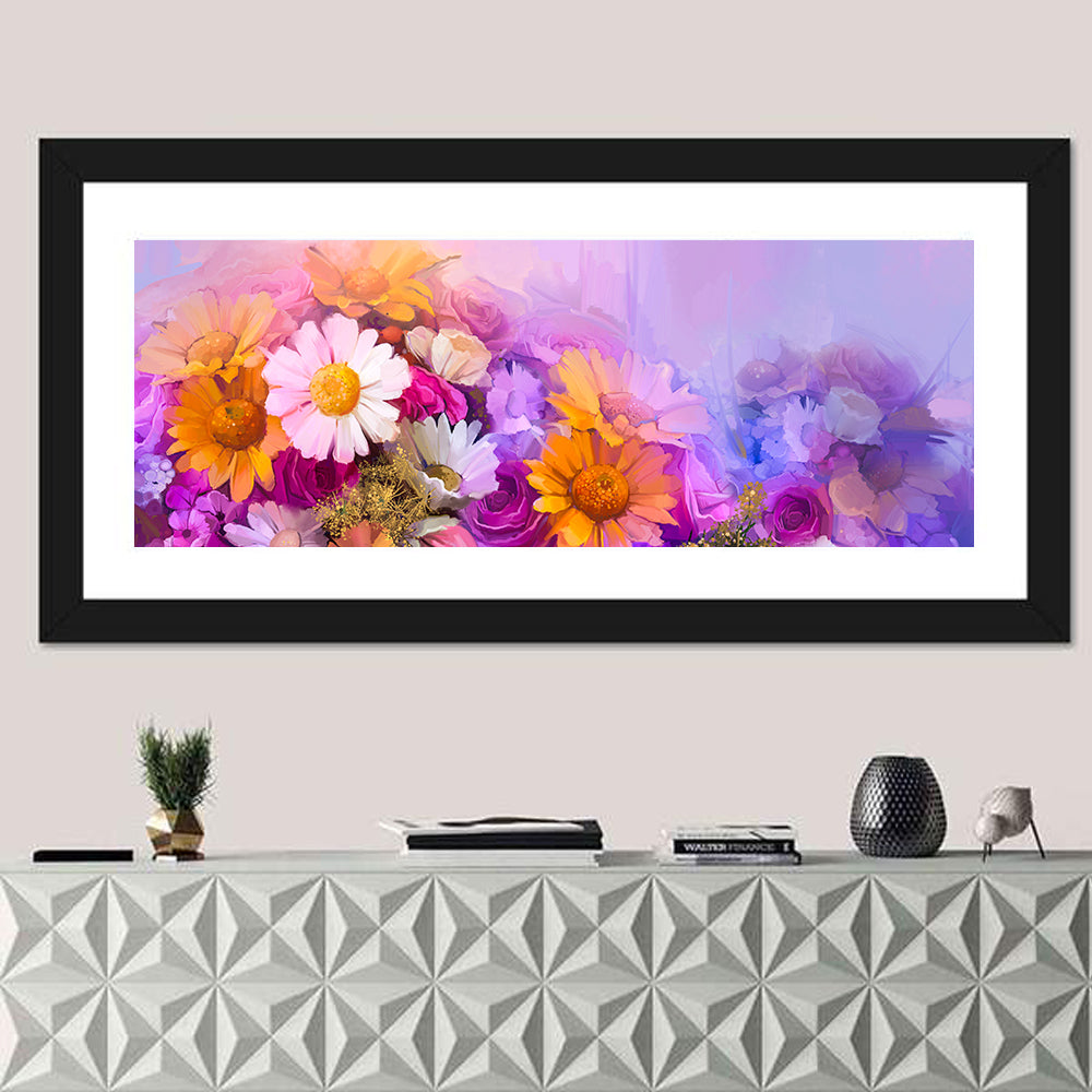 Spring Blooms with Gradient Wash Wall Art