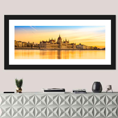 Budapest Parliament at Golden Hour Wall Art