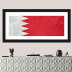 Bahrain Flag with Serrated Edge Wall Art