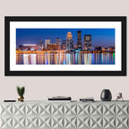 Downtown Louisville Skyline at Night Wall Art