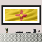 New Mexico Flag with Zia Symbol Wall Art