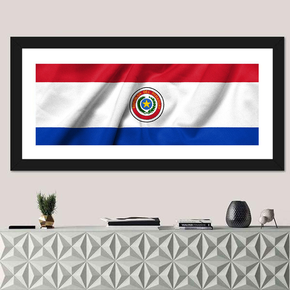 Paraguay Flag with Emblem Wall Art