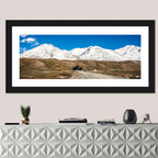 Karakoram Snow Peaks with Road Wall Art