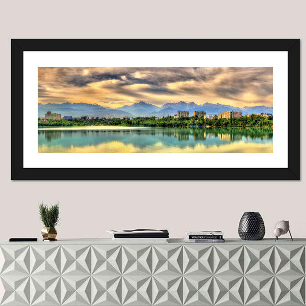 Sairan Reservoir, Almaty Wall Art in a room, panoramic