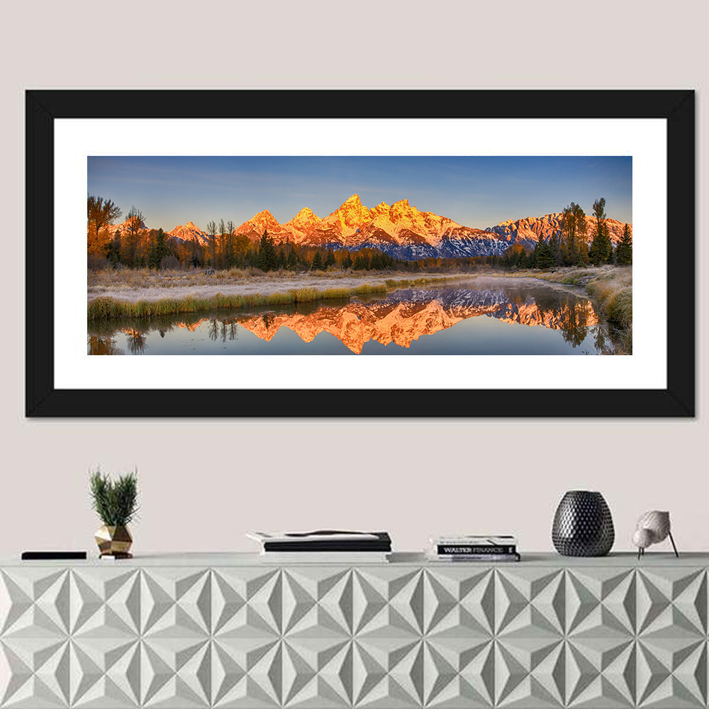 Grand Teton Sunrise Reflection Wall Art