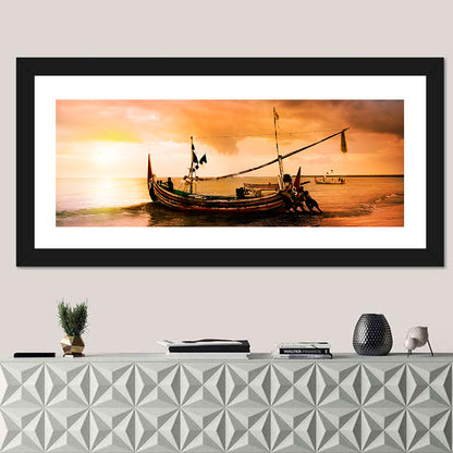 Fishing Boat on Bali Beach Wall Art