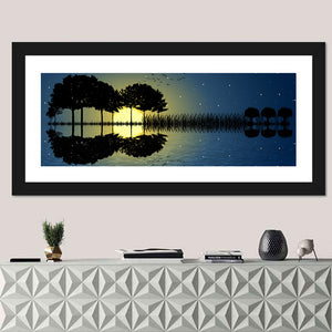 Guitar Island & Moonlight Wall Art