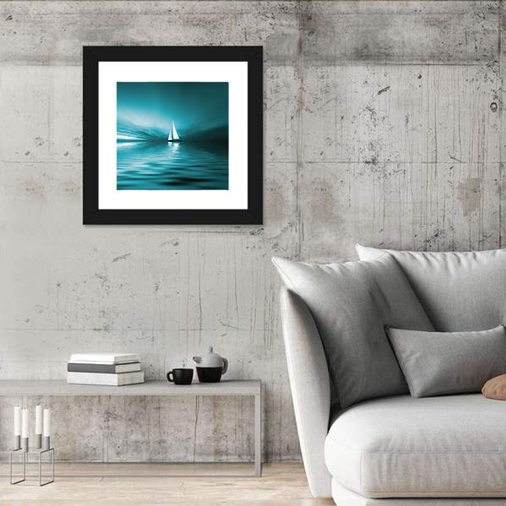 Sunset Sailboat Silhouette Wall Art