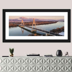 Megyeri Bridge at Dusk Wall Art