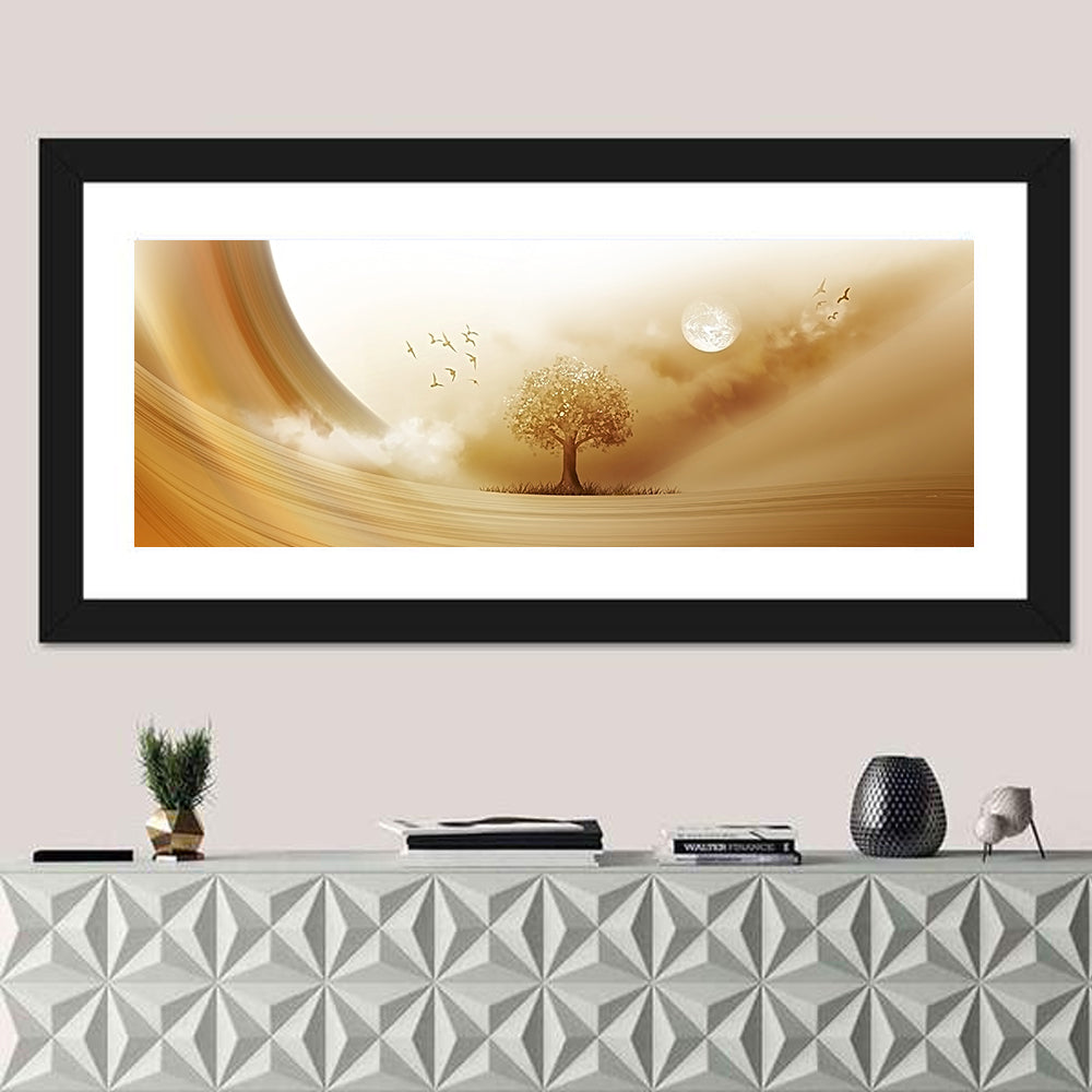 Moonlit Desert Tree Wall Art