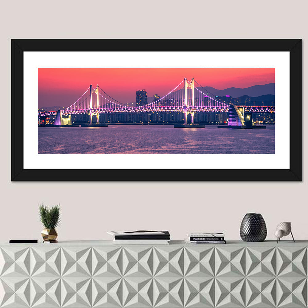 Gwangan Bridge Night Skyline Wall Art