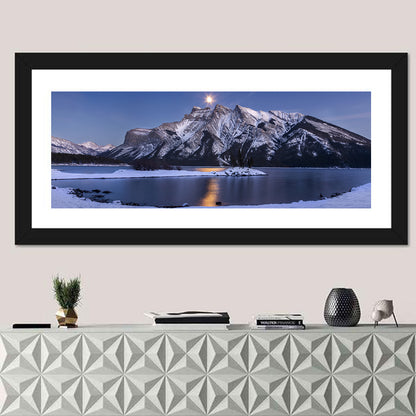 Moonlit Lake Minnewanka Wall Art