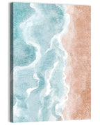 Aerial Shoreline Waves Wall Art
