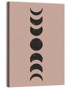 Dusty Pink Moon Phases Wall Art