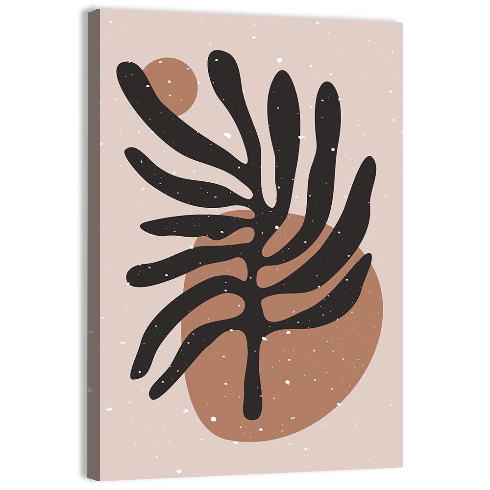 Mid Century Botanical Abstract Wall Art, canvas print, portrait