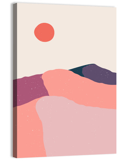 Desert Sunrise Abstract Landscape Wall Art