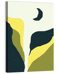 Crescent Moon Cliff and Mountain Wall Art