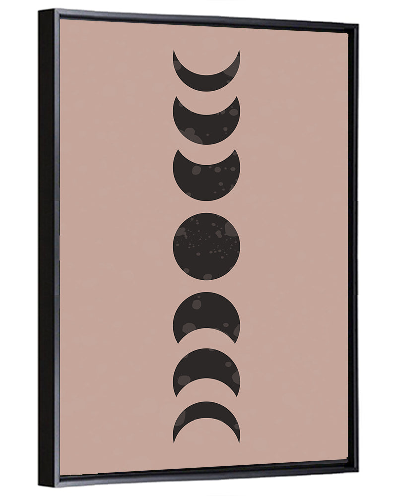 Dusty Pink Moon Phases Wall Art