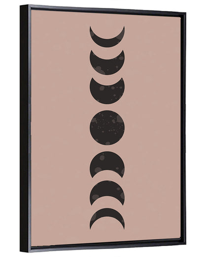 Dusty Pink Moon Phases Wall Art