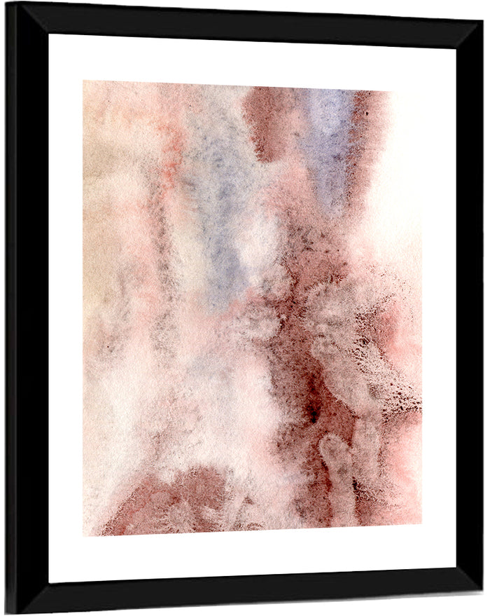 Pastel Ink Wash Illustration Wall Art as a framed print