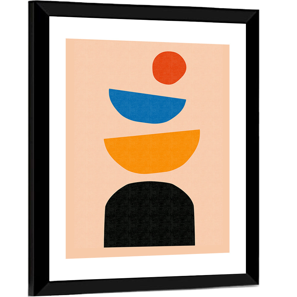 Mid Century Geometric Stack Wall Art