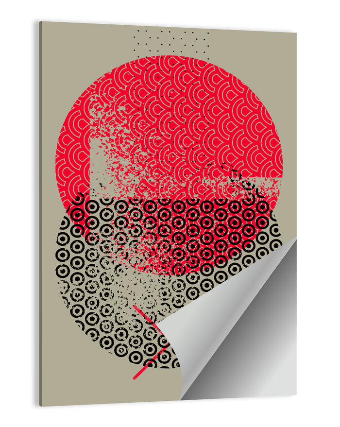 Stacked Circles Abstract Wall Art as a poster print