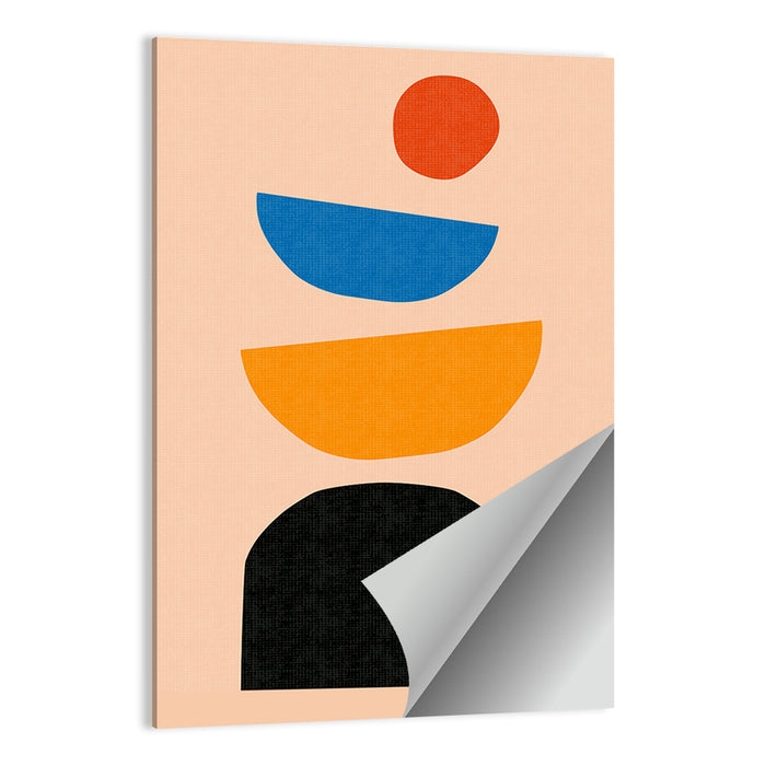 Mid Century Geometric Stack Wall Art as a poster print