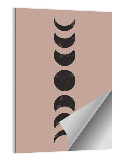 Dusty Pink Moon Phases Wall Art