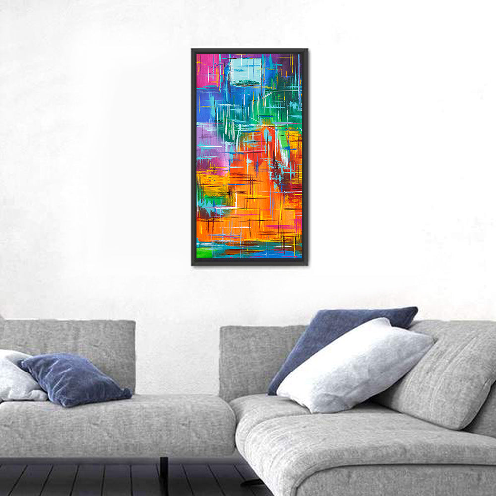 Vibrant Colorblock Grid Wall Art