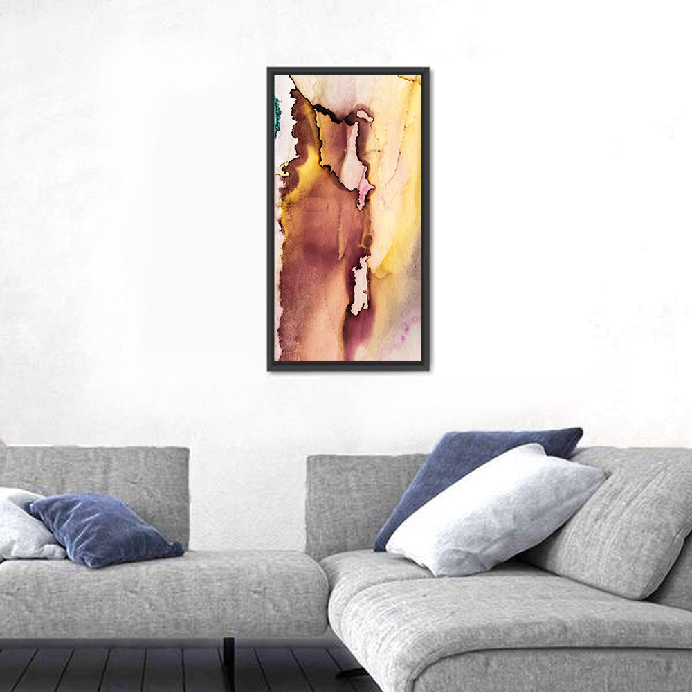 Burgundy Alcohol Ink Composition Wall Art