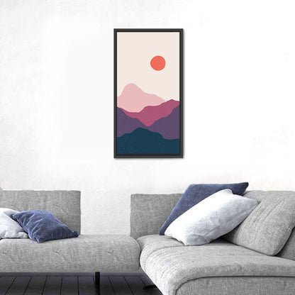 Contemporary Mountain Sunset Wall Art