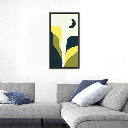 Crescent Moon Cliff and Mountain Wall Art