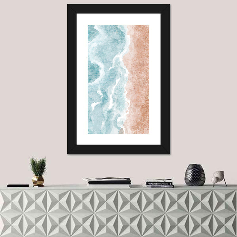 Aerial Shoreline Waves Wall Art