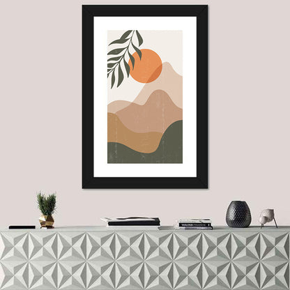 Boho Mountain Sunset Wall Art