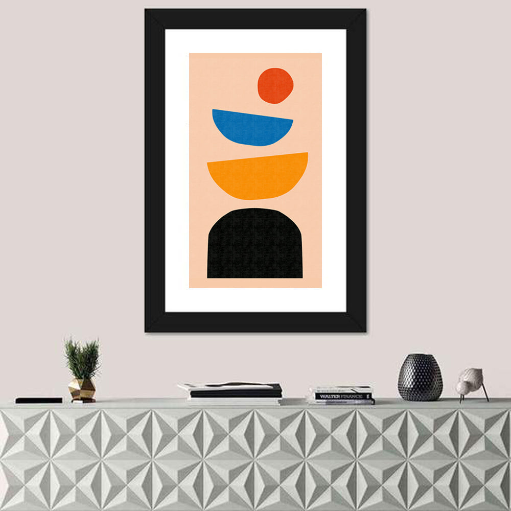 Mid Century Geometric Stack Wall Art