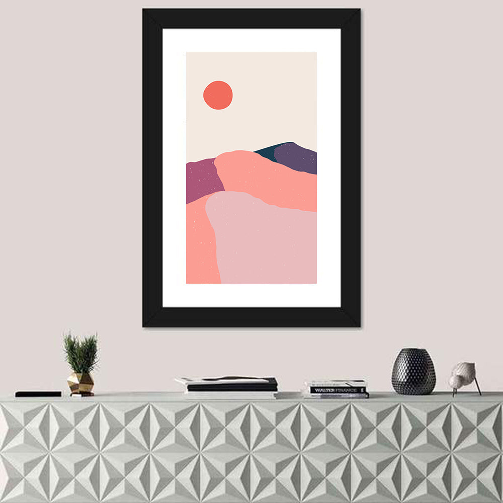 Desert Sunrise Abstract Landscape Wall Art