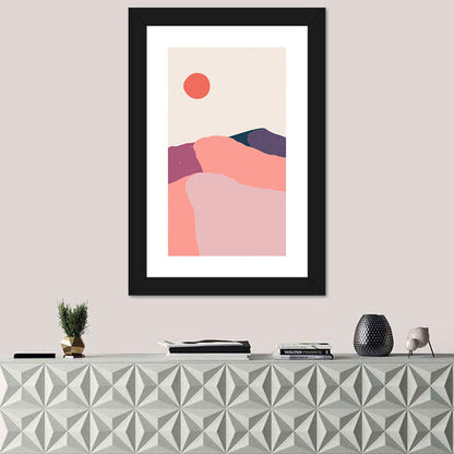 Desert Sunrise Abstract Landscape Wall Art