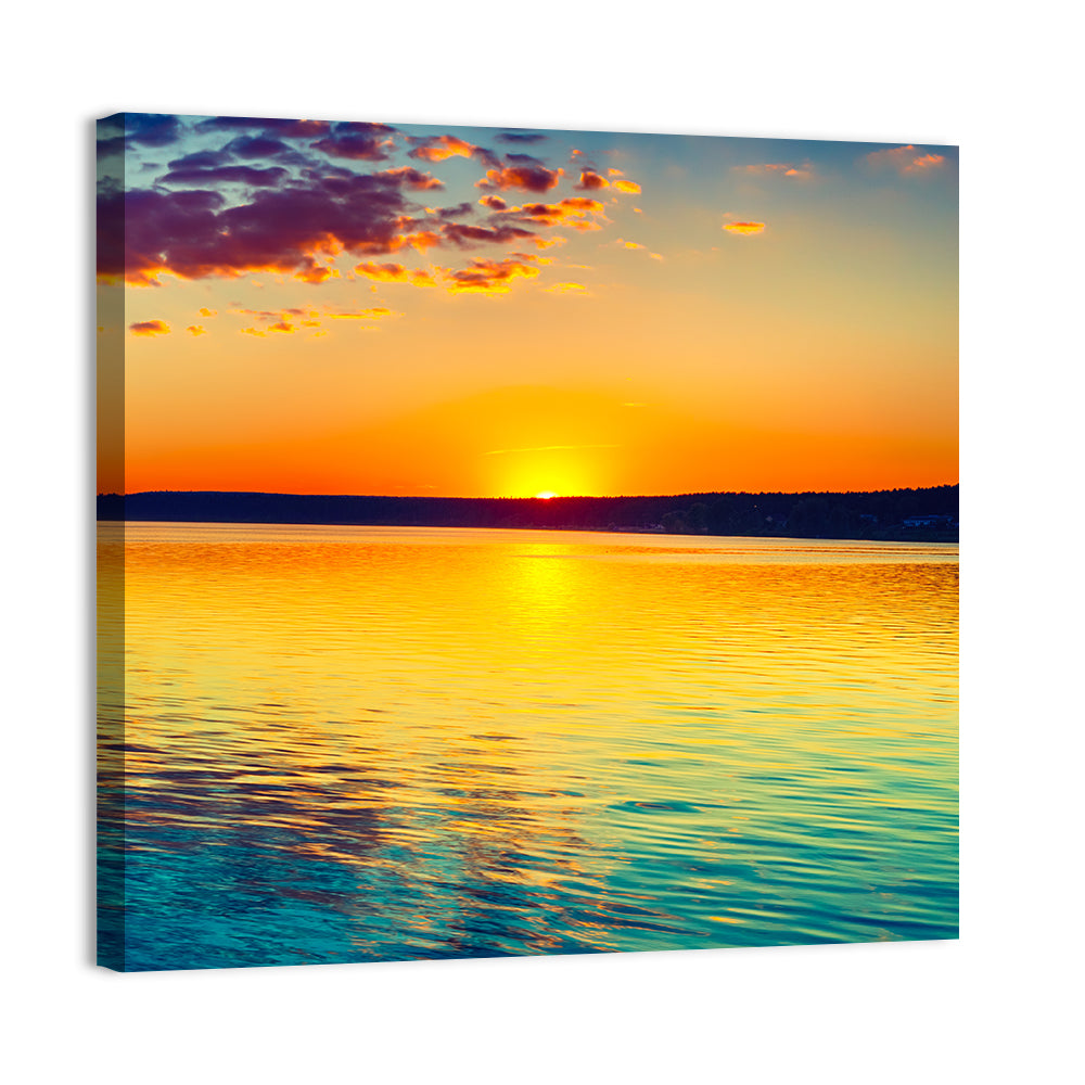 Golden Hour Over Russian Lake Wall Art
