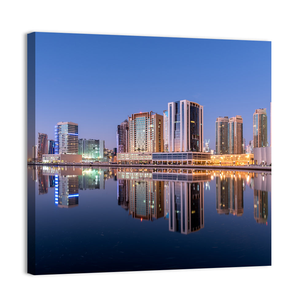 Dubai Marina Skyline at Dusk Wall Art