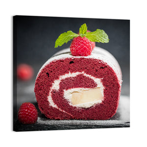 Sponge Swiss Roll Cake Wall Art