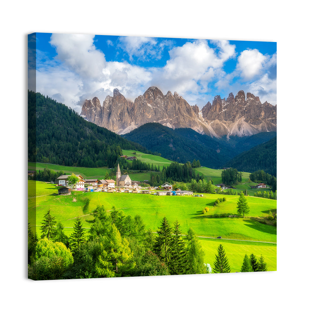 Santa Maddalena Village, Odle Peaks Wall Art