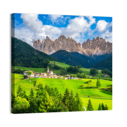 Santa Maddalena Village, Odle Peaks Wall Art