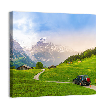 Scenic Grindelwald Village Wall Art